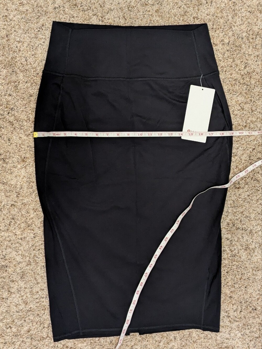 NWT Lululemon Nulu Slim-Fit HR Midi Skirt Black 12 - Picture 6 of 6